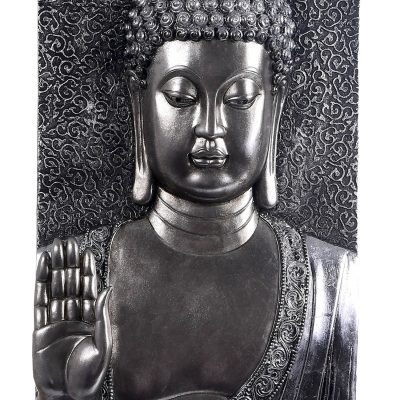 Budda Decorativo Placa Silver