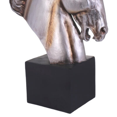 Figura Decorativa Caballo Pegasus Pedestal
