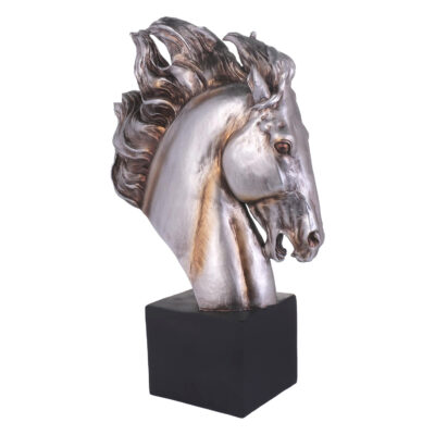 Figura Decorativa Caballo Pegasus Pedestal