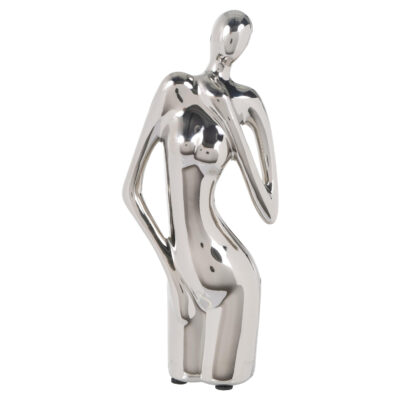 Figura Decorativa Dama París Silver 21 Cm